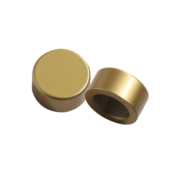 Mocoloo 2pcs Gold Round Flat Curtain Rod Finials End Caps for 1 Inch Rods