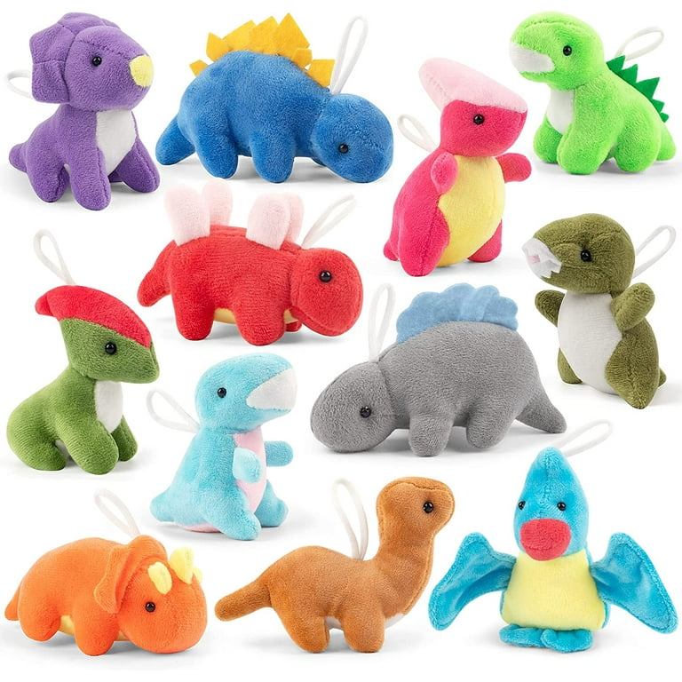 Mocoosy 12 Pack Dinosaur Plush Toy Set, Mini Dinosaur Stuffed Animals Bulk  for Kids, Dinosaur Plush Party Favors, Dino Plush Keychain Goody Bag  Fillers for Girls Boys Dinosaur Birthday Supplie 