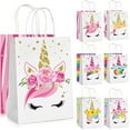 thumbnail image 1 of Mocoosy 18 PCS Party Favor Bags for Girls Birthday Party Supplies, Reusable Paper Gift Bags for Kids, Goodie Candy Treat Bags with Handles for Unisex Birthday Baby Shower Decorations, 1 of 6