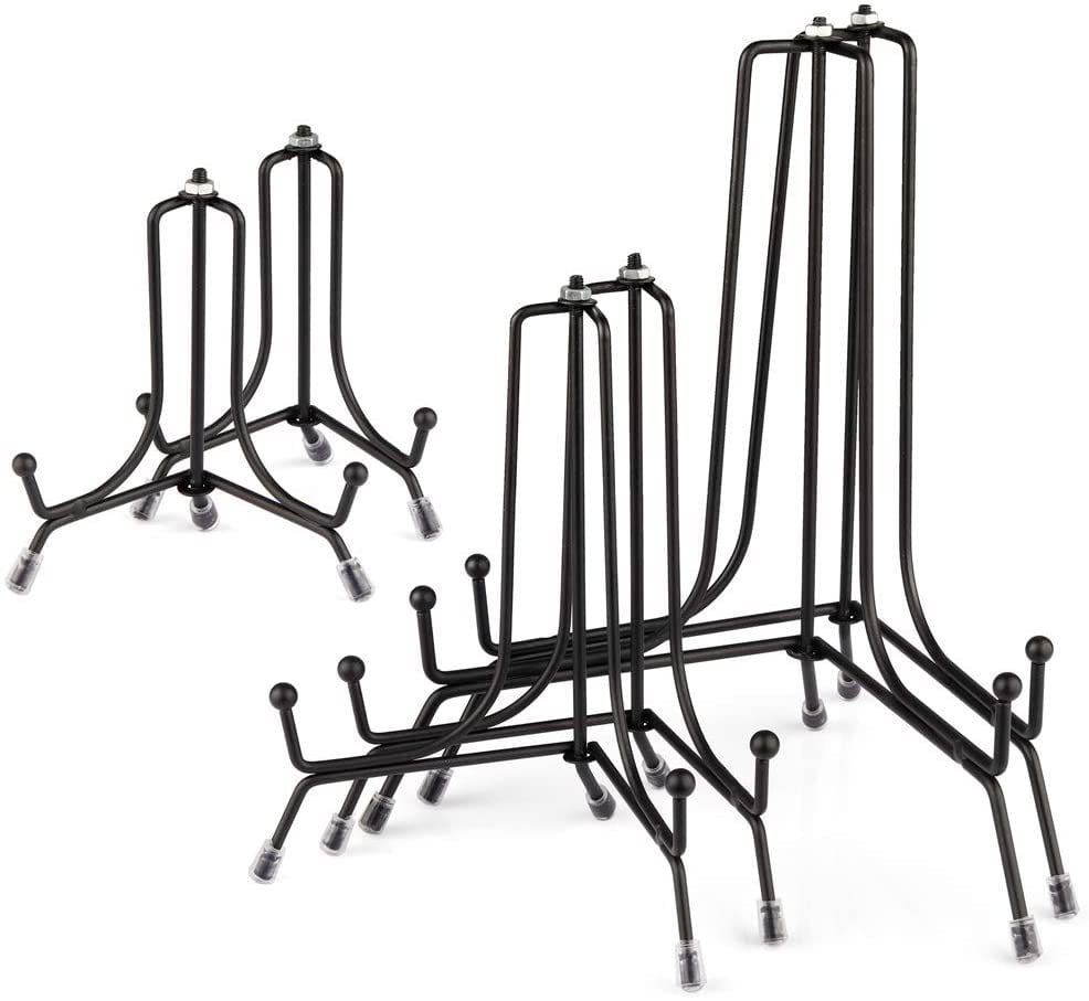 Mocoosy 6 Pack 3 Size Upgraded AntiSlip Plate Stands for Display, 4 6
