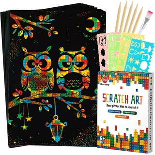 Melissa & Doug Scratch Art Deluxe Party Pack - Stickers + Key Chains +  Bookmarks + Frames unisex (bambini)