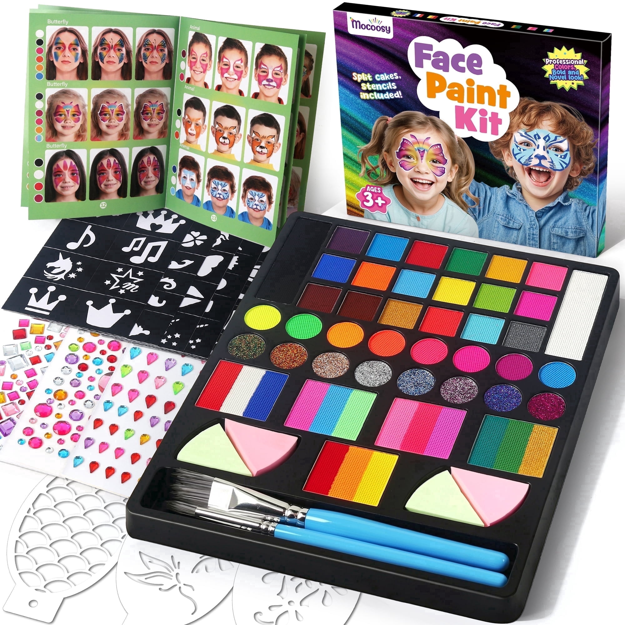 Mocoosy, Face Painting Kit, 41 Colors, Water Activated - Walmart.com