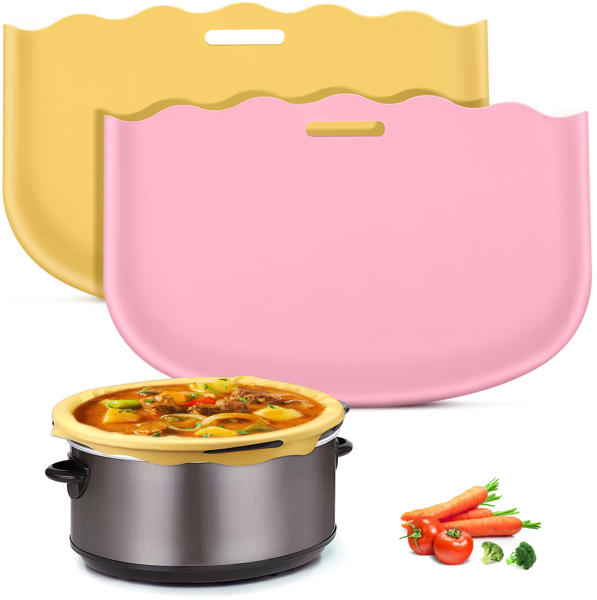 Mocoosy Reusable Slow Cooker Liners, 2 Pack Crockpot Liner Fit 6QT to