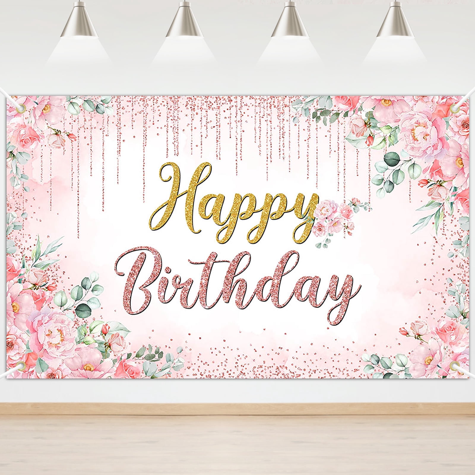 Sensfun Sage Green Glitter Birthday Backdrop – 7x5ft Photo Background For 13th, 16th, 18th, 21st, 30th, 40th Parties