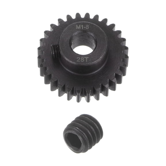 Mod 1 28T Pinion Gear 8mm Bore Hardened Steel Motor Rack Spur Gear for RC Car Truck Gear Drive