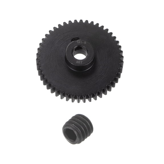 Mod 1 46T Pinion Gear 8mm Bore Hardened Steel Motor Rack Spur Gear for RC Car Truck Gear Drive