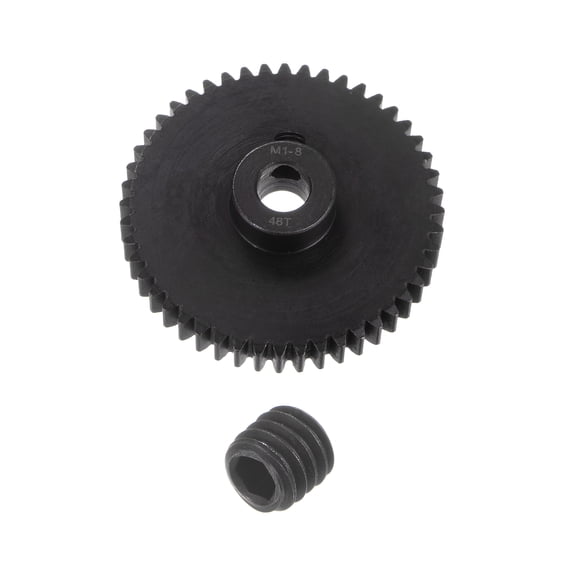 Mod 1 48T Pinion Gear 8mm Bore Hardened Steel Motor Rack Spur Gear for RC Car Truck Gear Drive