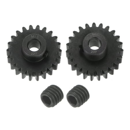 Mod 1.5 Pinion Gear Set 8mm Shaft 22T 23T Motor Gears Hardened Steel Pinion Gear for RC Car 2pcs