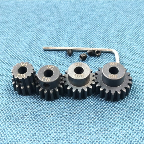 Mod 1 5mm 13T 15T 17 19T Steel M1 Pinion Gear Set Fits Arrma Senton Kraton 6S