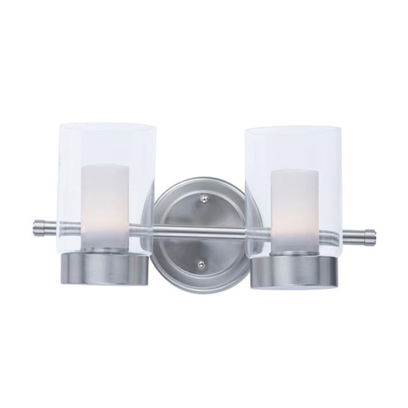 Mod 2-Light Vanity, Satin Nickel