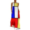 thumbnail image 1 of Mod 60s Mondrian Style Long Dress luxury woman eving dress birthday dress for wom luxury02 Beachwear, 1 of 7