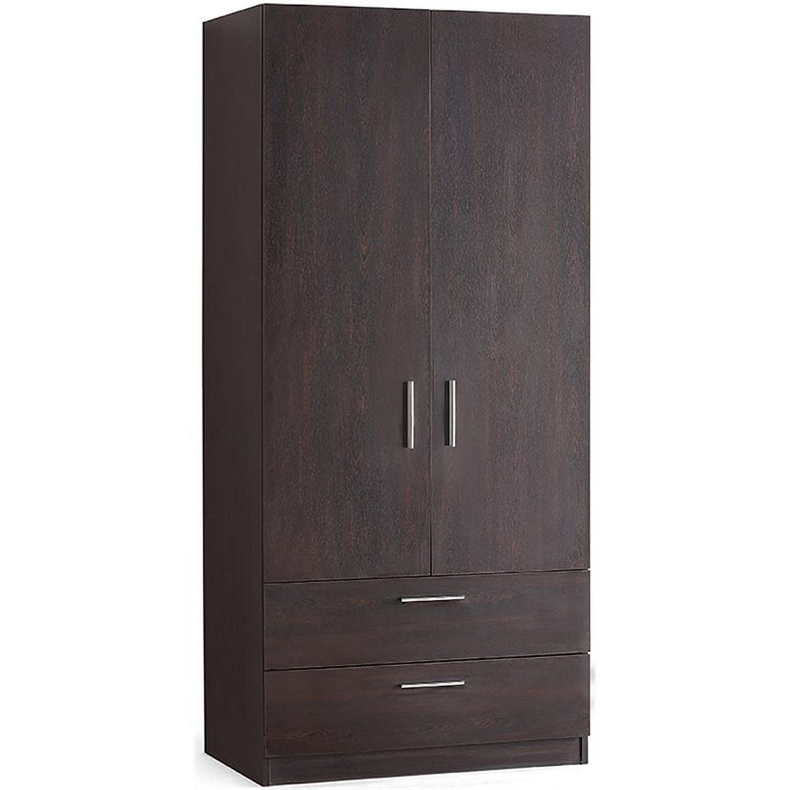 ModArte Cambridge 2Door 2Drawer Wood Wardrobe in Matte Wenge