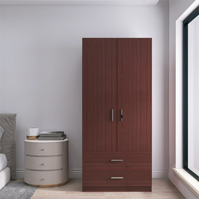 Mod-Arte Cambridge 2-Door 2-Drawer Wood Wardrobe Cabinet in Matte