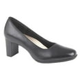 thumbnail image 1 of Mod Comfys Womens Block Heel Leather Court Shoes, 1 of 2