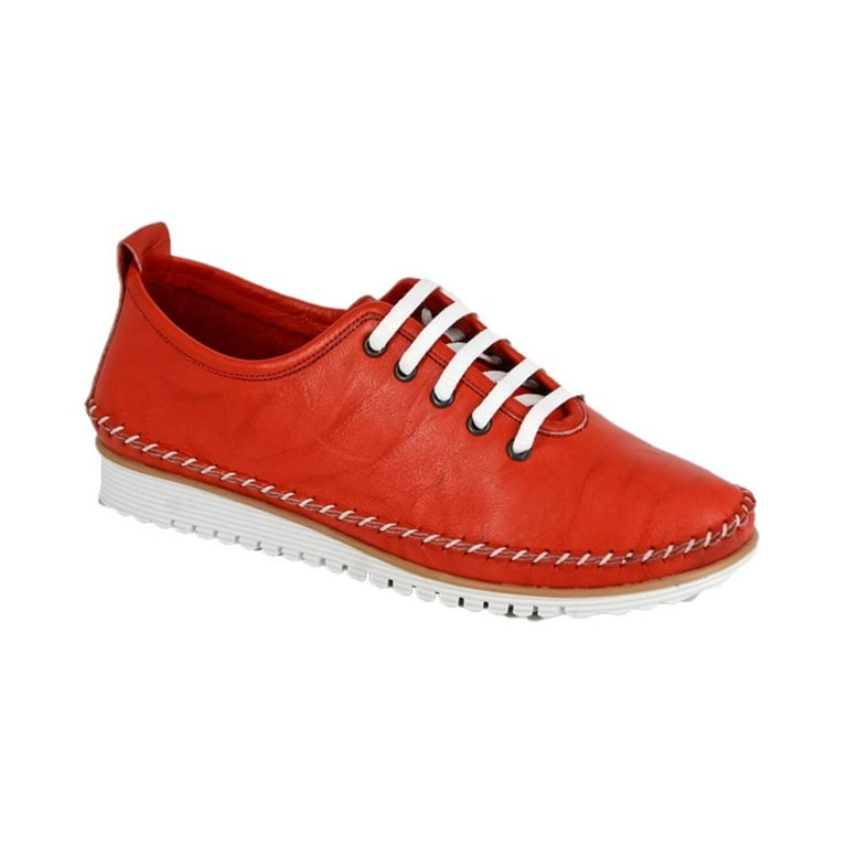 Mod Comfys Womens Flexi Softie Leather Sneakers 
