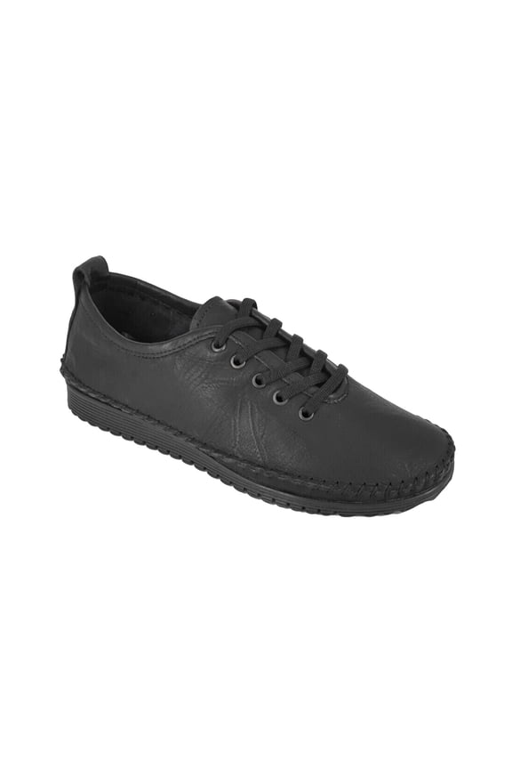 Womens Flexi Softie Leather Sneakers