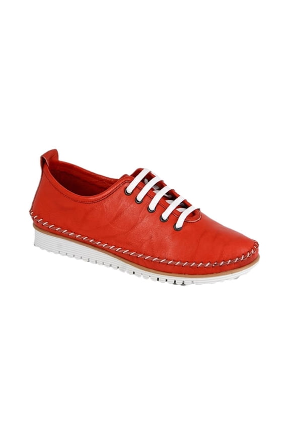 Womens Flexi Softie Leather Sneakers