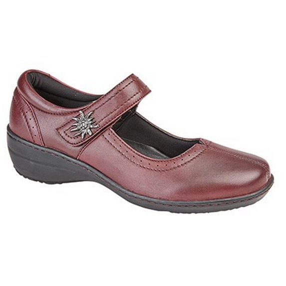 Mod Comfys Womens Leather Touch Fastening Bar Shoes