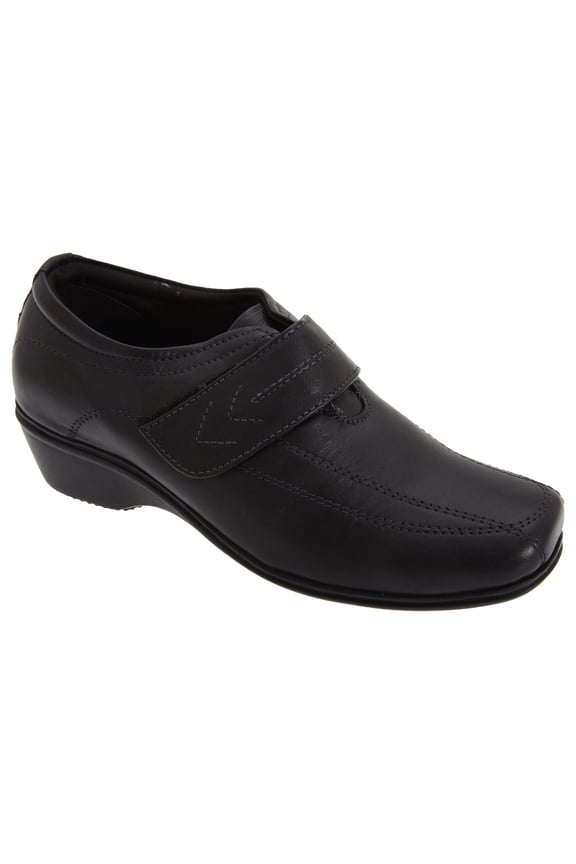 Womens Touch Fastening Softie Leather Casual Shoes