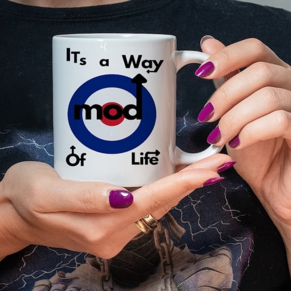 Mod Culture Mug, Street Mods Novelty Mug, Mod Revival Mug, Mod Subculture Gift, Modern Jazz Musicians Fan Mug, MOD Mug.