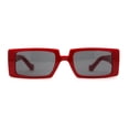 thumbnail image 1 of Mod Dad Shade Square Rectangle Plastic Retro Sunglasses Red Black, 1 of 4