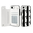 thumbnail image 1 of Mod Design Black And White with Black Circle Leather Wallet Case for iPhone 16 Pro Max 16E 16SE4 16PRO Wallet Case Card Holder Flip, 1 of 7