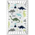 thumbnail image 1 of Mod Dinosaur Mini Fitted Crib Sheet by Sweet Jojo Designs, 1 of 4