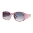 thumbnail image 1 of Mod Fashion Womens Thick Temple Plastic Rectangle Sunglasses Pink - Smoke, 1 of 4