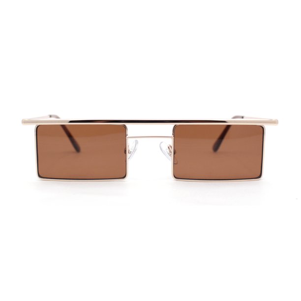 Mod Flat Top Square Rectangle Metal Rim Retro Fashion  display picture 1
