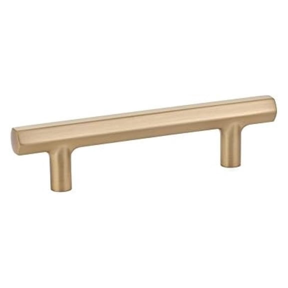 Mod Hex Brass Cabinet Pull 6 Inch Center to Center - Solid Brass Hardware for Kitchen, Bathroom, Dresser - Modern Drawer Pulls (86461US4)