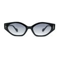 thumbnail image 1 of Mod Inset Lens Elegant Cat Eye Plastic Fashion Sunglasses Black Green Smoke, 1 of 4