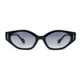 thumbnail image 1 of Mod Inset Lens Elegant Cat Eye Plastic Fashion Sunglasses Black Smoke, 1 of 4
