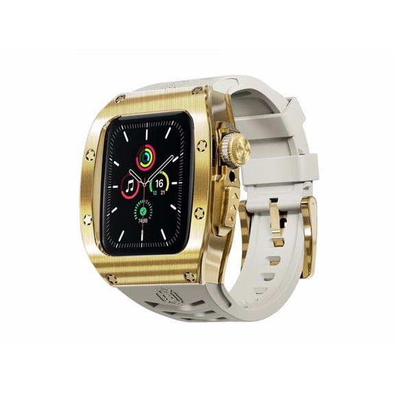 Mod Kit Stainless Steel Case for Apple Watch 45mm/44mm, Rugged Heavy Duty Metal Bumper Case, Protective Replacement Band for iWatch Series 4/5/6/7/8/9/SE/SE2