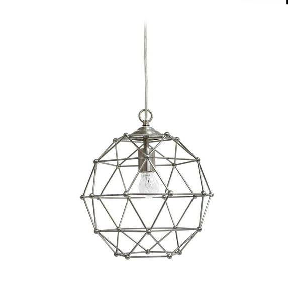 Mod Lighting and Decor 1 Light Hexagon Ceiling Pendant - 12" - Silver
