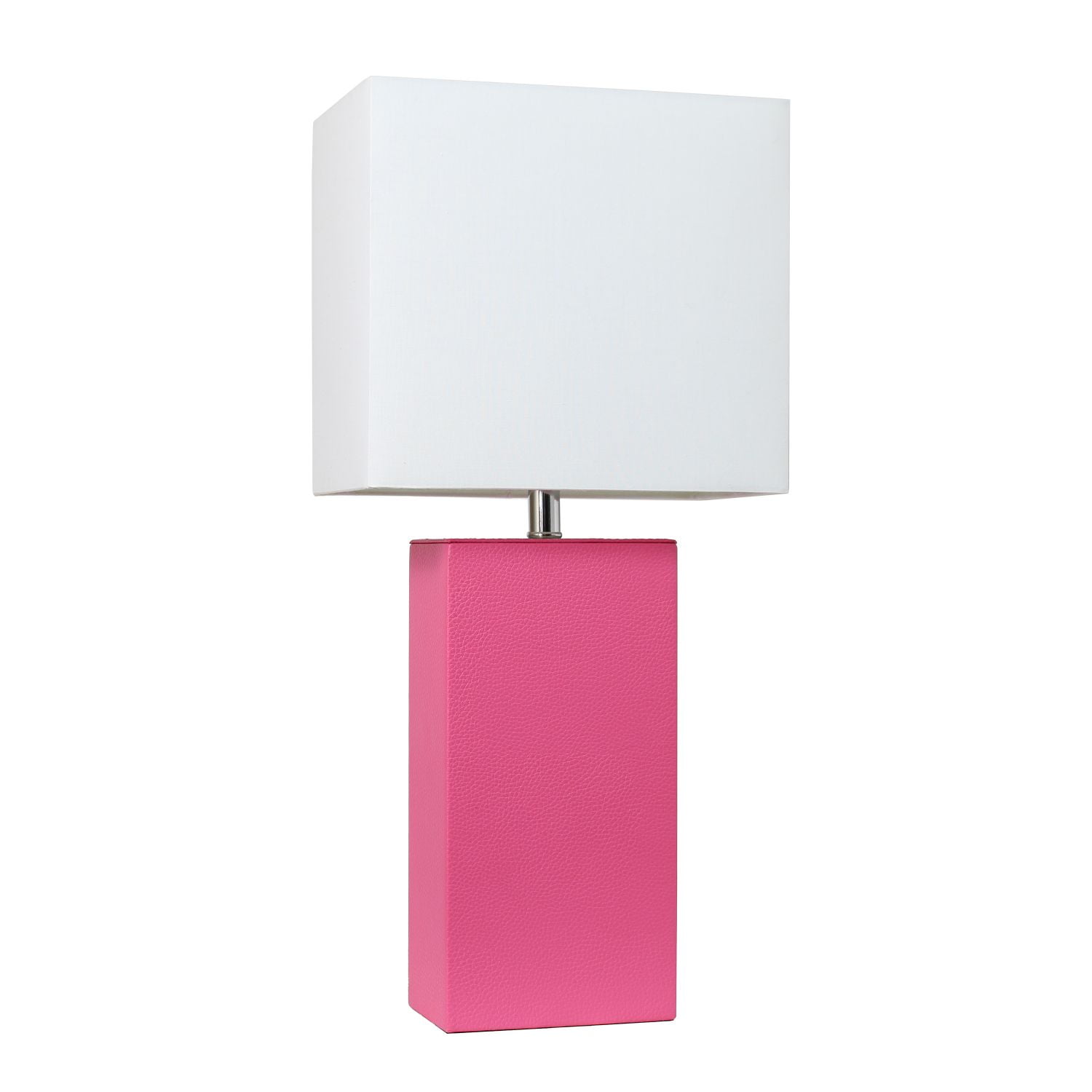Mod Lighting and Decor 21" Dark Pink Bedside Table Lamp with White