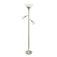 thumbnail image 1 of Mod Lighting and Decor 71" Silver Torchiere Floor Lamp with Two Reading Lights, 1 of 9