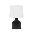 thumbnail image 1 of Mod Lighting and Decor 9.5" Black Ceramic Bocksbeutel Base Table Lamp with White Shade, 1 of 9