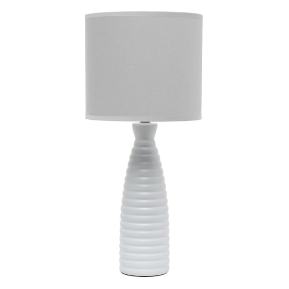 Mod Lighting and Decor Alsace Bottle Table Lamp - 20.25" - White and Gray