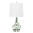 thumbnail image 1 of Mod Lighting and Decor Rippled Glass Table Lamp with Shade - 23.25" - White and Green, 1 of 4