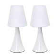 thumbnail image 1 of Mod Lighting and Decor Mini Touch Table Lamp with Tapered Shade - 11.5" - White - Set of 2, 1 of 6