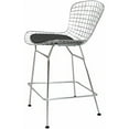 thumbnail image 1 of mid century modern chrome wire counter stool (red), 1 of 11
