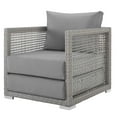 thumbnail image 1 of Mod Modern Outdoor Patio Lounge Chair with All-Weather Cushions, Gray, 1 of 6