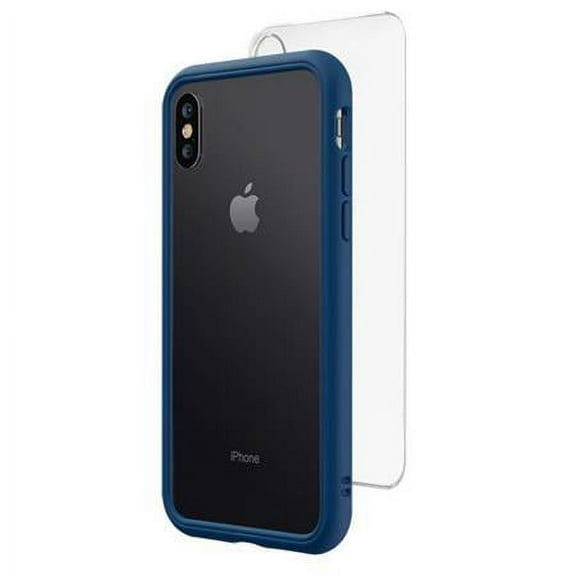 Mod NX Modular Case with Frame, Button, Rim, Clear Back Plate for iPhone XS Max, Royal Blue