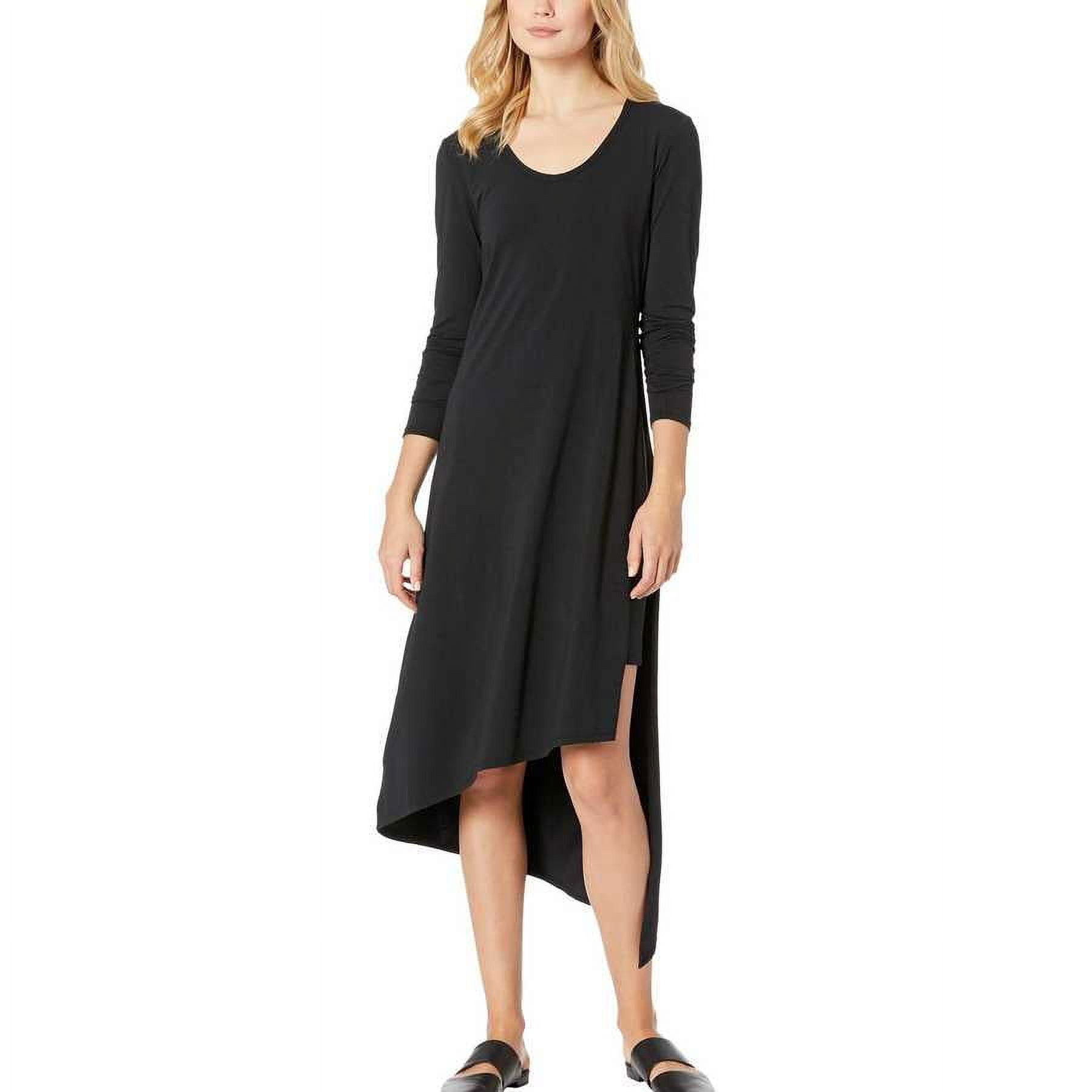 Mod-O-Doc Long Sleeve Double Layer High Side Slit Dress, Black, Medium -  Walmart Business Supplies