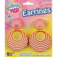 thumbnail image 1 of Mod Orange Swirl Costume Earrings, 1 of 1