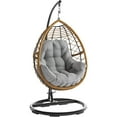 thumbnail image 1 of Mod  Outdoor Willa Rattan Hanging Egg Chair Weather Resistant, Gray, 1 of 9