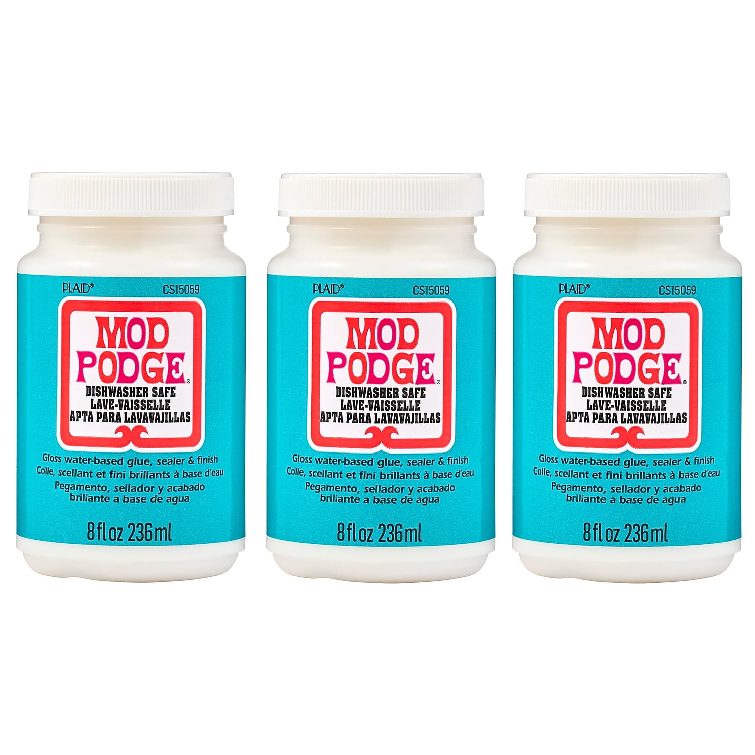 Mod Podge Decoupage Glue Gloss 8oz. 3/Pack (MODCS15059-3)