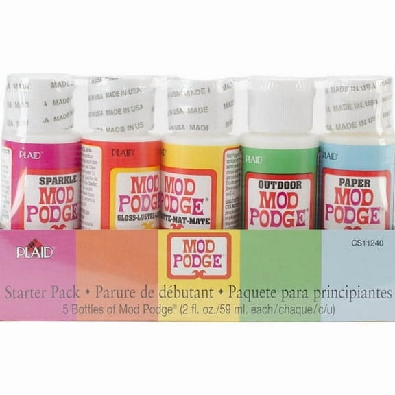 Mod Podge Decoupage Glue Starter Pack, 5 pc, 2 fl oz
