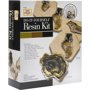 Mod Podge Do-It-Yourself Resin Coaster Kit, Geode, Black and Gold