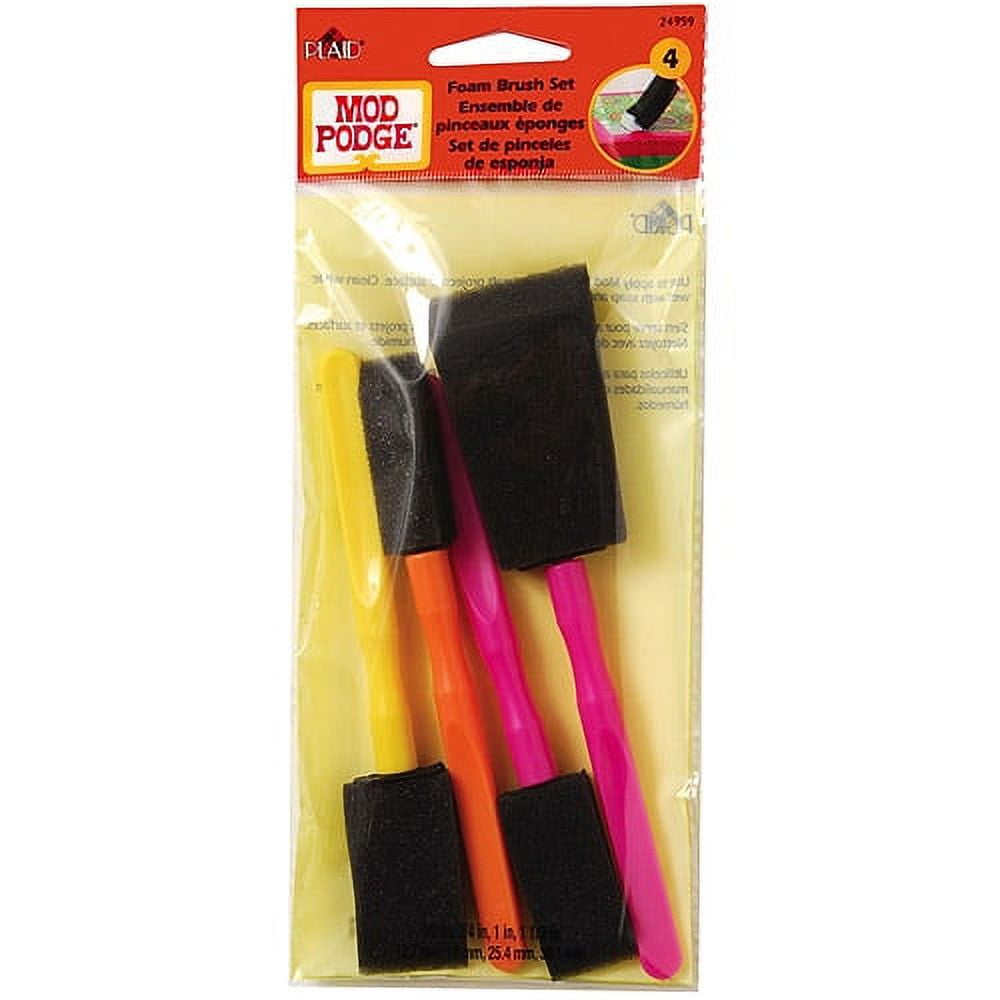 Foam Brush 3 Pack, Disposable Foam Applicators for Decoupage and More 